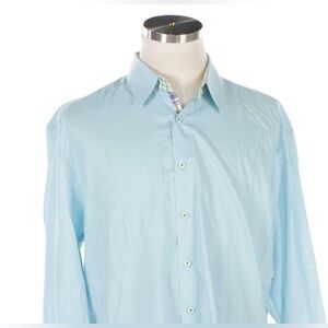 Robert Graham button down shirt blue gingham men’s